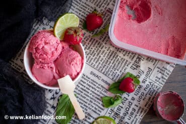 recette glace a la fraise