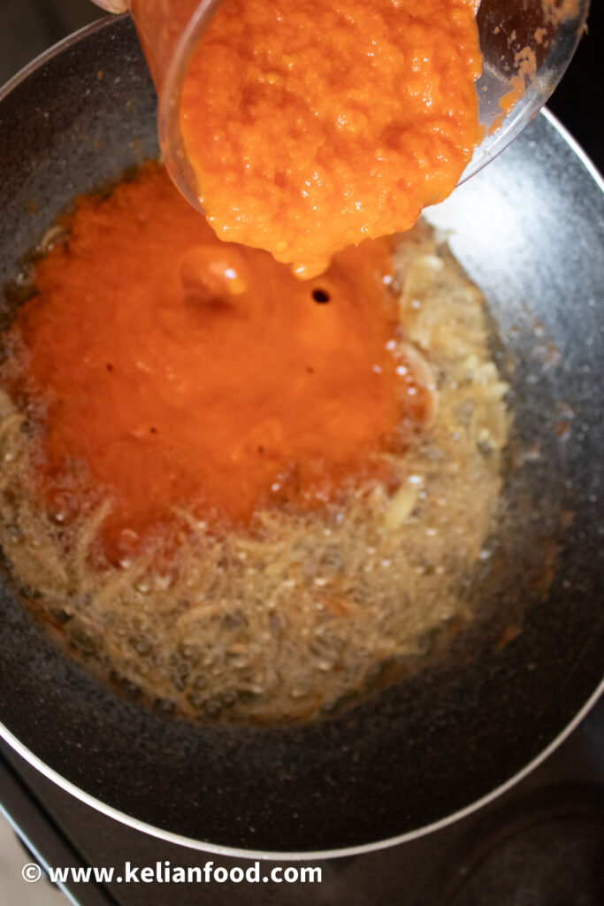 recette sauce tomate etape 1