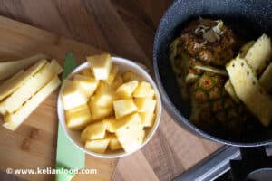 ananas decoupe pour recette foleré