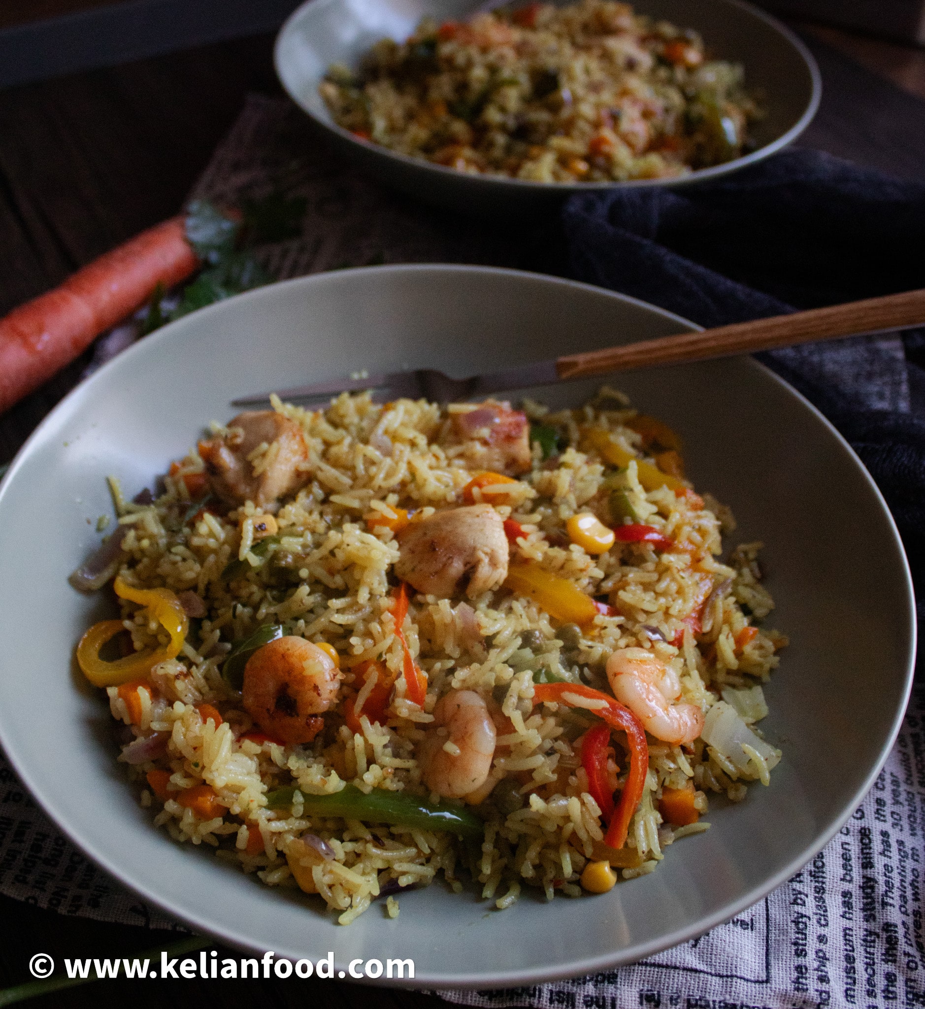 Coconut fried rice | Riz frit à la noix de coco