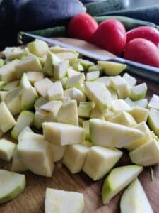courgette decoupes