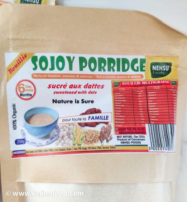 Sojoy Porridge – Bouillie 100% naturelle et bio, sucrée aux dattes – Image 2