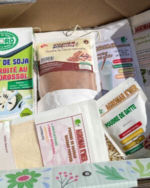 pack superaliment : moringa, baobab, souchet, lait de soja, datte et cacao pur