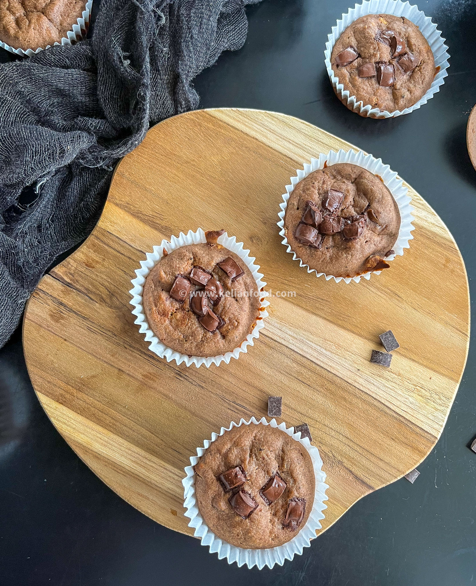 recette muffin banane chocolat
