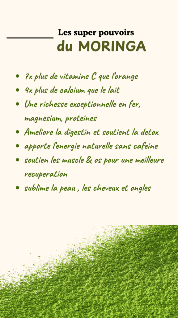 les bienfait du moringa