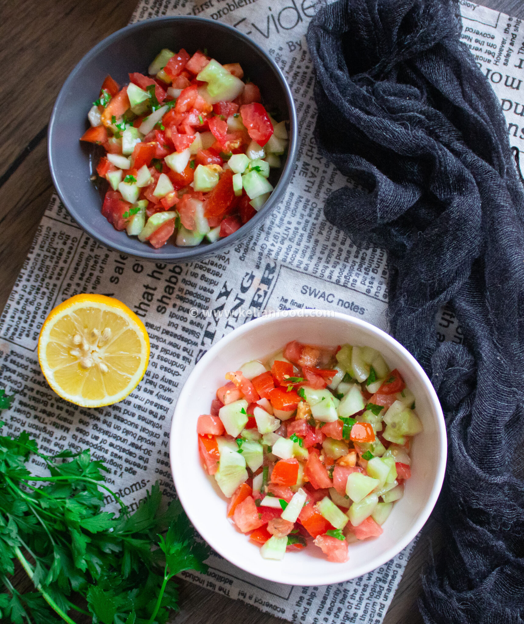salade concombre tomate