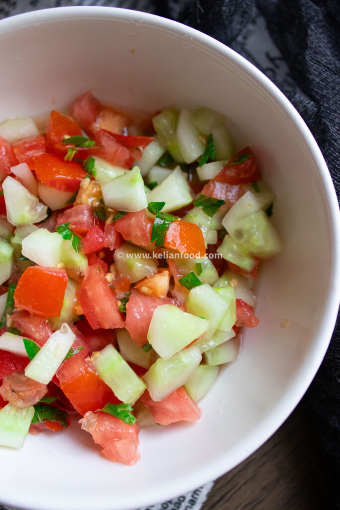 recette salade concombre tomate